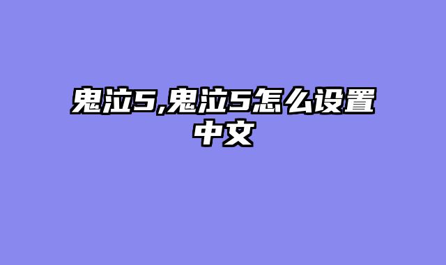 鬼泣5,鬼泣5怎么设置中文
