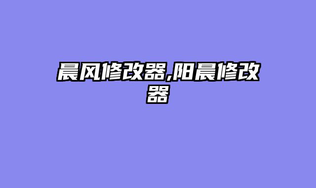 晨风修改器,阳晨修改器
