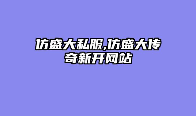 仿盛大私服,仿盛大传奇新开网站