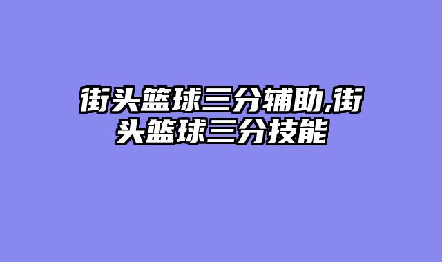 街头篮球三分辅助,街头篮球三分技能