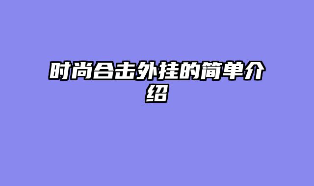 时尚合击外挂的简单介绍