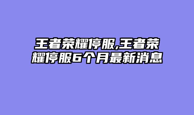 王者荣耀停服,王者荣耀停服6个月最新消息