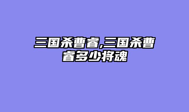 三国杀曹睿,三国杀曹睿多少将魂