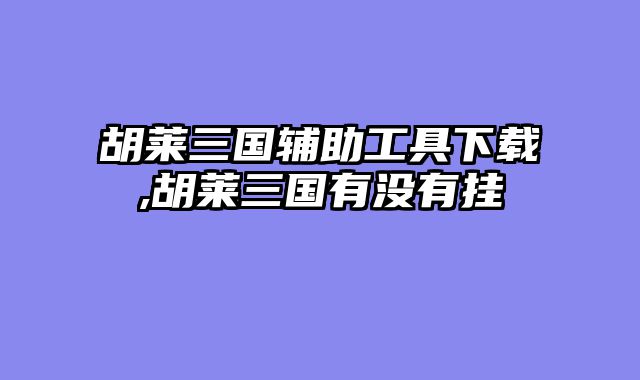胡莱三国辅助工具下载,胡莱三国有没有挂