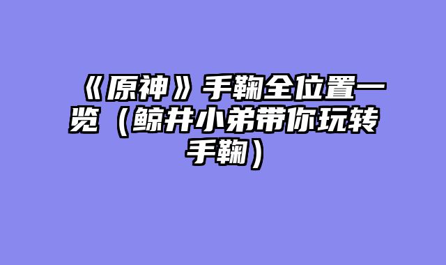 《原神》手鞠全位置一览（鲸井小弟带你玩转手鞠）