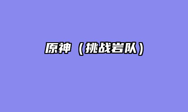 原神（挑战岩队）