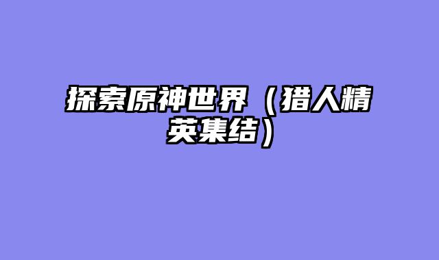探索原神世界（猎人精英集结）
