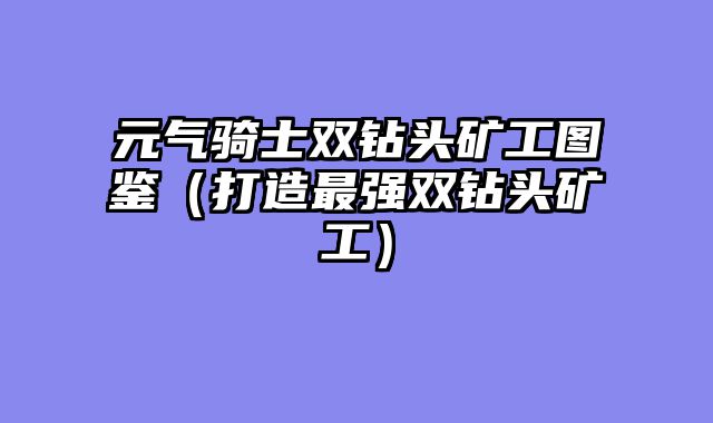 元气骑士双钻头矿工图鉴（打造最强双钻头矿工）