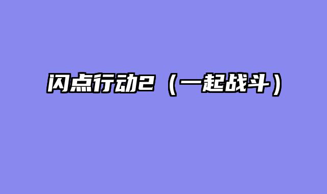 闪点行动2（一起战斗）