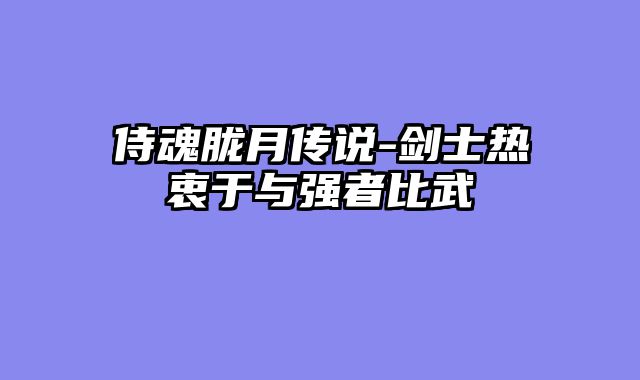 侍魂胧月传说-剑士热衷于与强者比武